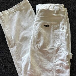 Aritzia TNA White Straight Leg Pants